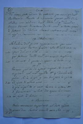 cahier de comptes et quittance pour les travaux du 19 octobre au 14 décembre 1833, du vitrier Fel...