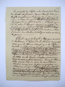 copies des lettres expédiées par le directeur Jean Alaux au comte Duchatel, ministre de l’Intérie...