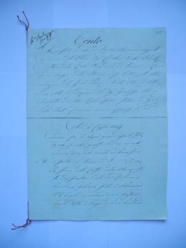 cahier des comptes et quittance pour les travaux du 4 juillet au 1er août 1845, de Giovanni et Pa...