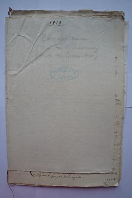 « 1819. Correspondance (Min. de l’Intérieur). (Acad. des Beaux-Arts) », fol. 289 et 309 ; pochett...