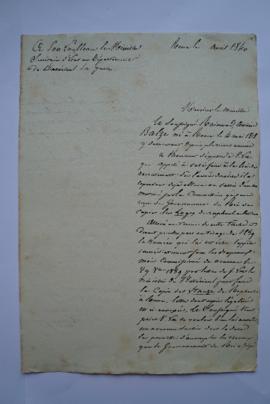 lettre concernant l’exécution des copies des Stanze de Raphaël, des peintres Paul et Raymond Balz...