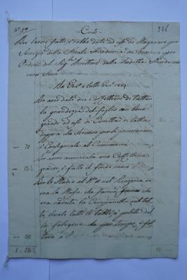 cahier de comptes et quittance pour les travaux de janvier à juin 1834, de l’étameur Giuseppe Gui...