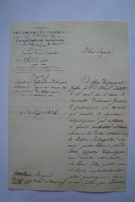 lettre informant des ordres donnés pour la restauration des dégâts dans le mur séparant Villa Méd...