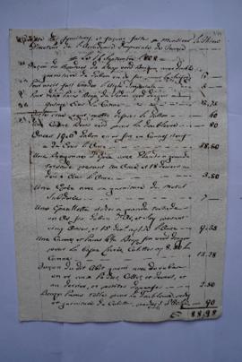 Marbrier, moulage de l’Achille de la Villa Borghèse : facture, quittance, fol. 374-377bis