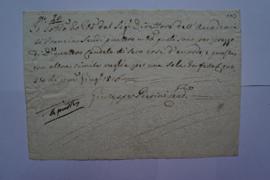 quittance pour les chandelles, de Giuseppe Pierini à Charles Thévenin, fol. 103