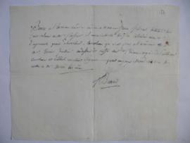 Lettre sur la bibliothèque, de Bence à Joseph-Benoît Suvée, fol. 154