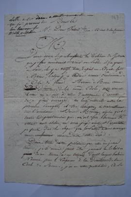 lettre au sujet du tableau de Lethière proposant de le vendre à l’Empereur, de Lethière à Daru, i...