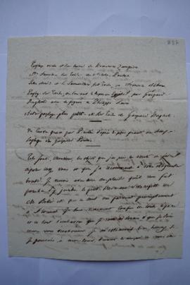 lettre liste des tableaux, de Sutivaux, payeur général à Florence, à Lethière, fol. 237-237ter