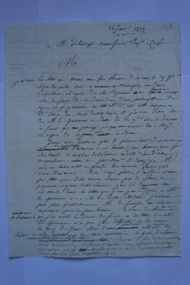 lettre de Lethière à Lesseps, Commissaire impérial aux Îles ioniennes, fol. 38-38bis