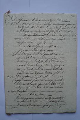 cahier de comptes et quittance pour les travaux de janvier à avril 1830, du maître-maçon Francesc...