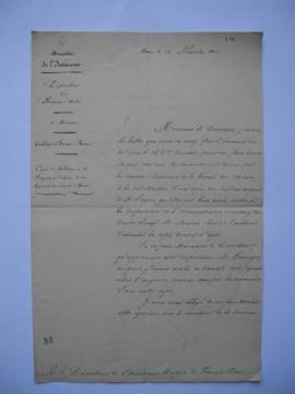 deux lettres au sujet d’une copie du tableau de M. Ingres à l’église de la Trinité des monts à Ro...