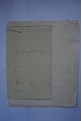 « feuilles originales 1819 », pochette contenant les fol. 2 à 13, fol. 1, 14