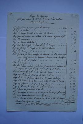 facture et quittance, du tapissier François Saint-Martin à Pierre- Narcisse Guérin, fol. 89