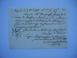 certificat de quittance du peintre Ernest Hébert, du secrétaire de l’Académie Alexis René Le Go à...