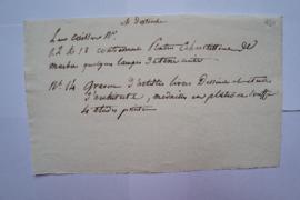 note sur le contenu des caisses 12, 13 et 14 de M. Destouches, de Charles Thévenin à Louis Destou...