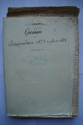 « Ministere. Guérin. Correspondance 1823 à fin de 1828 », pochette contenant les folios 140 à 320...