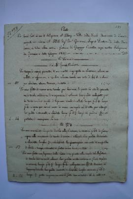 cahier des comptes et quittance pour les travaux de janvier à juin 1837, du menuisier Giuseppe Ca...