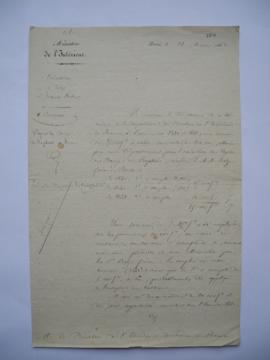 lettre au sujet des copies des Chambres de Raphaël à Rome, du comte Duchatel, ministre de l’Intér...