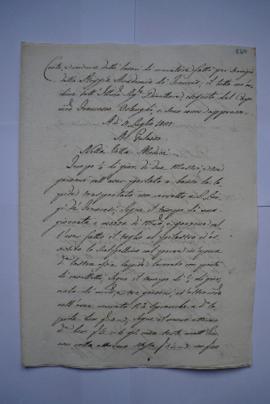 cahier de comptes et quittance pour les travaux de juillet à septembre 1822, du maçon Francesco O...