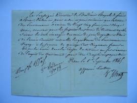certificat des retenues des pensionnaires des mois du juin jusqu’en août 1845, de Jean-Victor Sch...