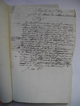 réponse à la lettre du 6 septembre 1809 informant de l’envoi d’une petite boîte contenant 2 pièce...