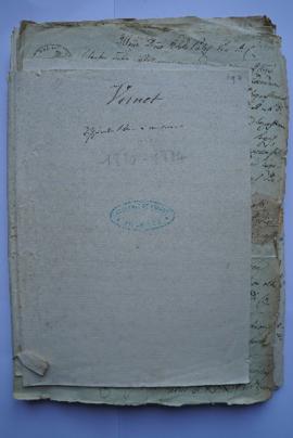 « Vernet. Différentes lettres à conserver [1830-1834] », pochette contenant les folios 198 à 278,...