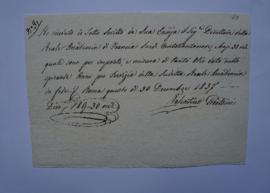 quittance pour l’huile, de Valentino Giraldini à Ingres, fol. 68