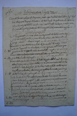 cahier des comptes et quittance pour les travaux de janvier à juin 1837, des étameurs Giuseppe et...