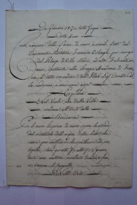 cahier de comptes et quittance pour les travaux faits à l’Académie du janvier au juin 1817, du ma...