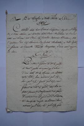 cahier de comptes et quittance pour les travaux de juillet à décembre 1820, du tailleur de pierre...