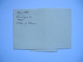 « Année 1842. Pièces à l’appui des comptes. 1er Envoi le 28 mars », pochette contenant les folios...