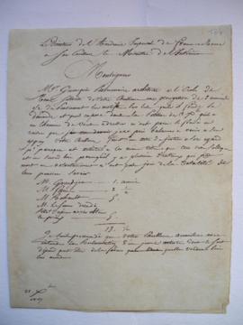 lettre présentant la demande de prolongation de pension de Guénepin, de Lethière à Cutet, du mini...