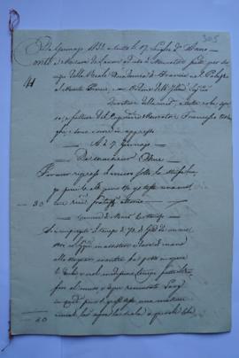 cahier de comptes et quittance pour les travaux de janvier au 17 juillet 1833, du maçon Francesco...