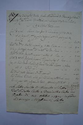 facture et quittance du couturier Lorenzo Miglionini, à Pierre Narcisse Guérin, fol. 374-375