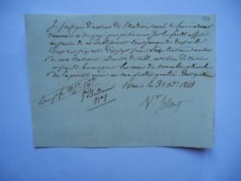 cahier de comptes et quittance pour les travaux du 1er avril jusqu’à juin 1843, de Giovanni et Pa...