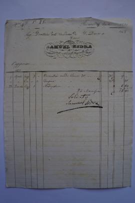 deux factures et quittances, du négociant Samuel Esdra à Ingres, fol. 167-168