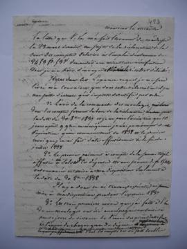 lettre de Jean-Victor Schnetz au comte Duchatel, ministre de l’Intérieur, fol. 483