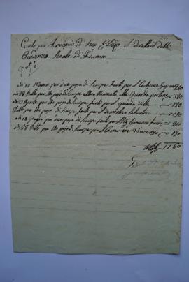 facture et quittance, du cordonnier Germano Croci à Ingres, fol. 244