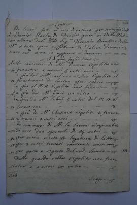 cahier de comptes et quittance pour les travaux de juillet à décembre 1822, du vitrier Felice Dur...
