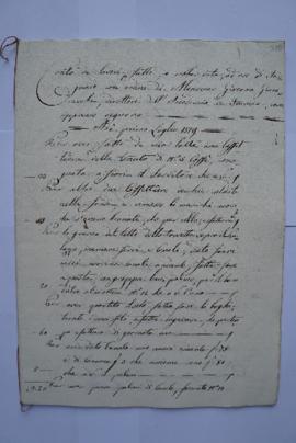 cahier de comptes et quittance pour les travaux du 1er juillet 1819, de l’étameur Giuseppe Guidi ...
