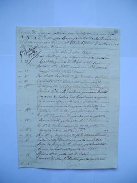 cahier de comptes et quittance pour les travaux de septembre à décembre 1844, d’Antonio Enea, vit...