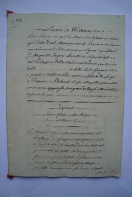cahier des comptes et quittance pour les travaux faits jusqu'au 30 juin 1837 des maçons, Francesc...