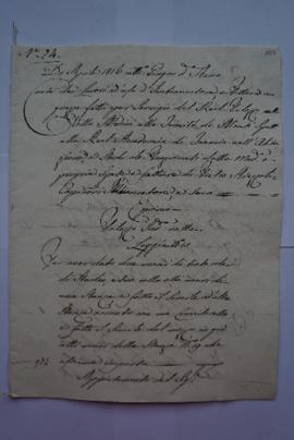 cahier de comptes et quittance pour les travaux du mois d’avril au mois de juin 1816, du maître-b...
