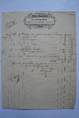 facture et quittance, du tapissier Pierre Nataletti à Ingres, fol. 497