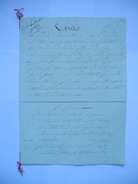 cahier de comptes et quittance pour les travaux d’octobre jusqu’à décembre 1845, de Giovanni et P...