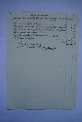 facture et quittance, du tapissier François Saint-Martin à Pierre-Narcisse Guérin, fol. 88
