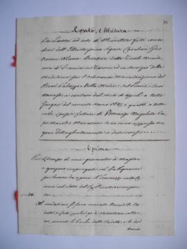 deux cahiers de comptes et quittances pour travaux d’avril à août 1847, de Vincenzo Angeletti, ma...