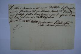 quittance du médecin Costantino Bolelli à Pierre Narcisse Guérin, fol. 259