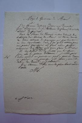 lettre adressant une demande pour Achille Michallon, peintre pensionnaire pour pouvoir dessiner e...