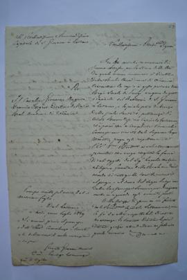lettre informant des monuments antiques à faire mouler par Leopoldo Malpieri pour le Palais Royal...